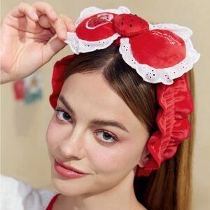 Strawberry shortcake suede headband